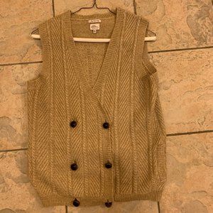 L.L. Bean Sweater Vest Knit Merino Wool Blend